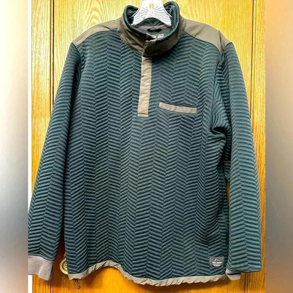 Helly Hansen Other - Helly Hansen Men’s Microfleece Quarter Snap Pullover Forest Green/Tan Size XL